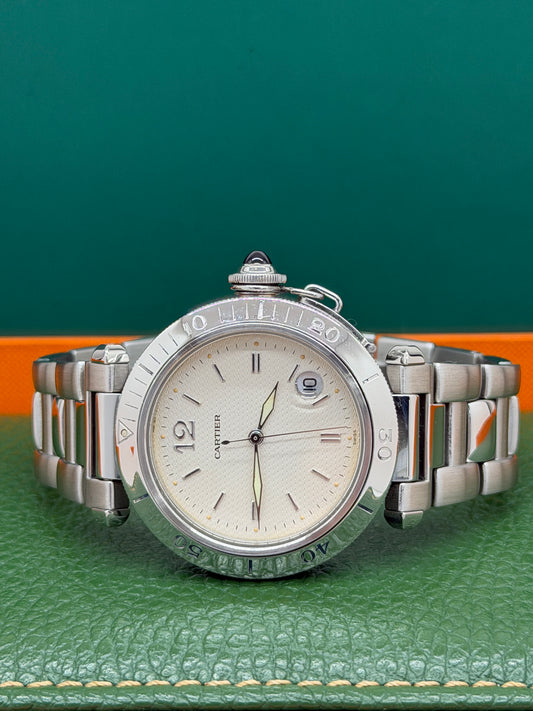 Cartier Pasha 38mm - White Dial - Automatic - Year 1997 Ref 1040