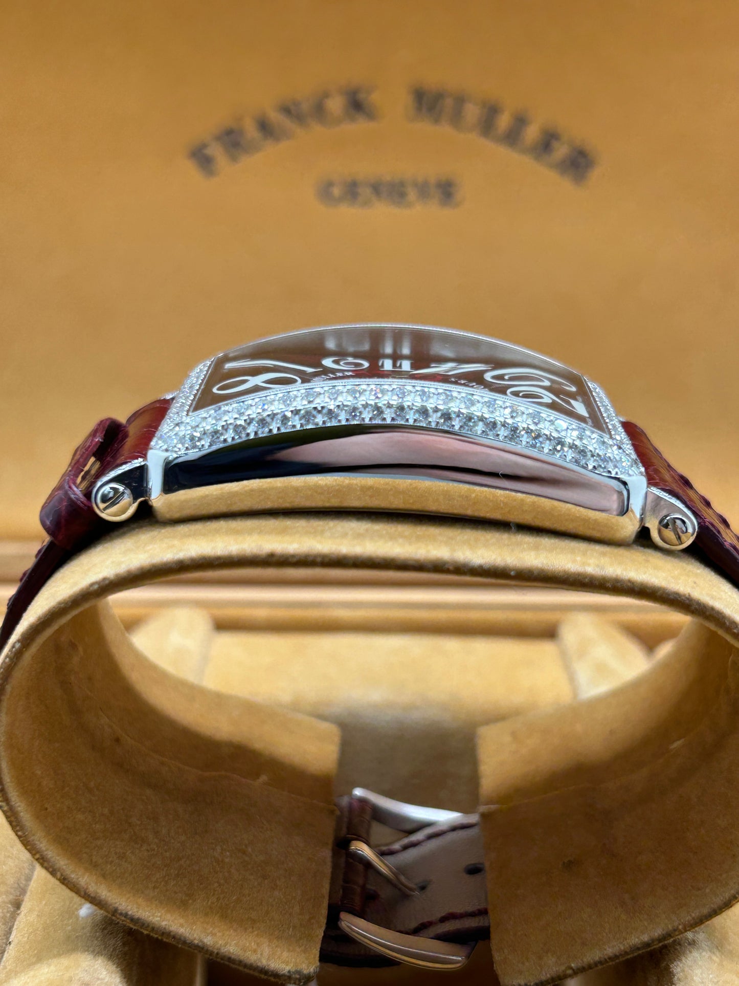 Franck Muller Long Island Crazy Hours - 18Kt White Gold & Diamonds - Ref 1200CH D
