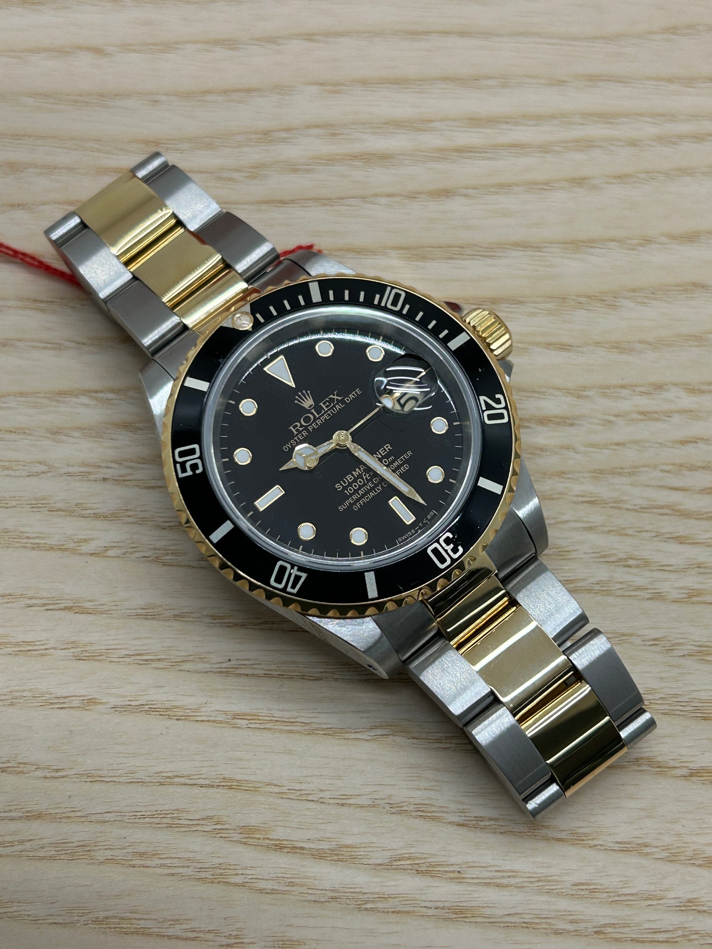 Rolex Submariner Date - Black Dial - 18Kt Yellow Gold& Steel - Ref 16613 - Year 1993
