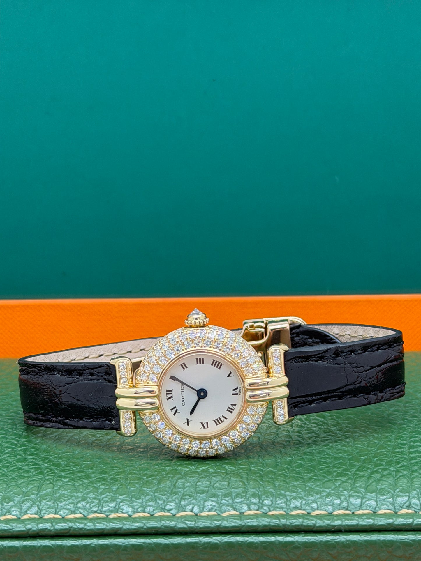 Cartier Colisee 25mm Ladies Quartz Watch Colisee - Yellow Gold & Diamonds Ref 1980