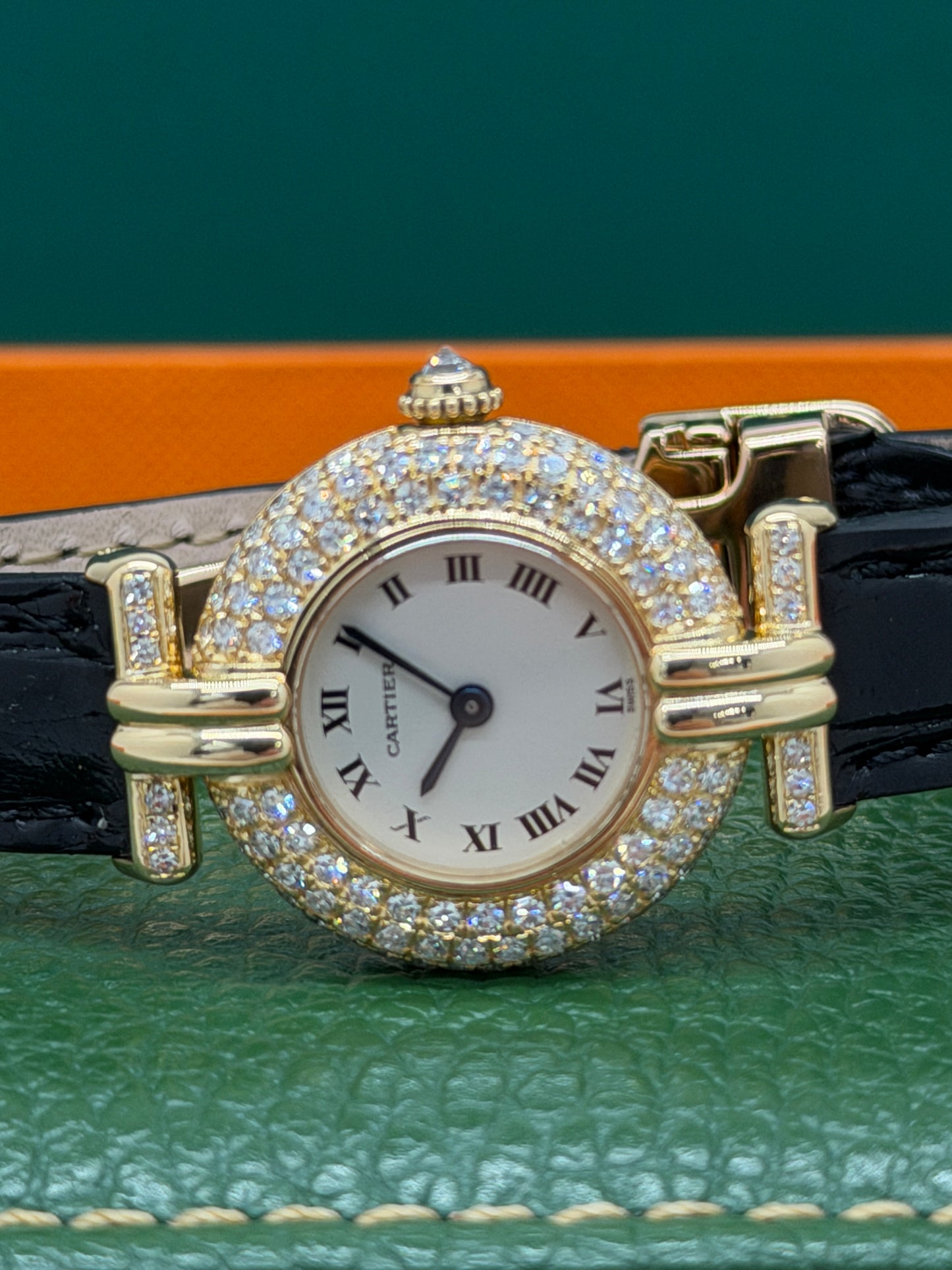 Cartier Colisee 25mm Ladies Quartz Watch Colisee - Yellow Gold & Diamonds Ref 1980