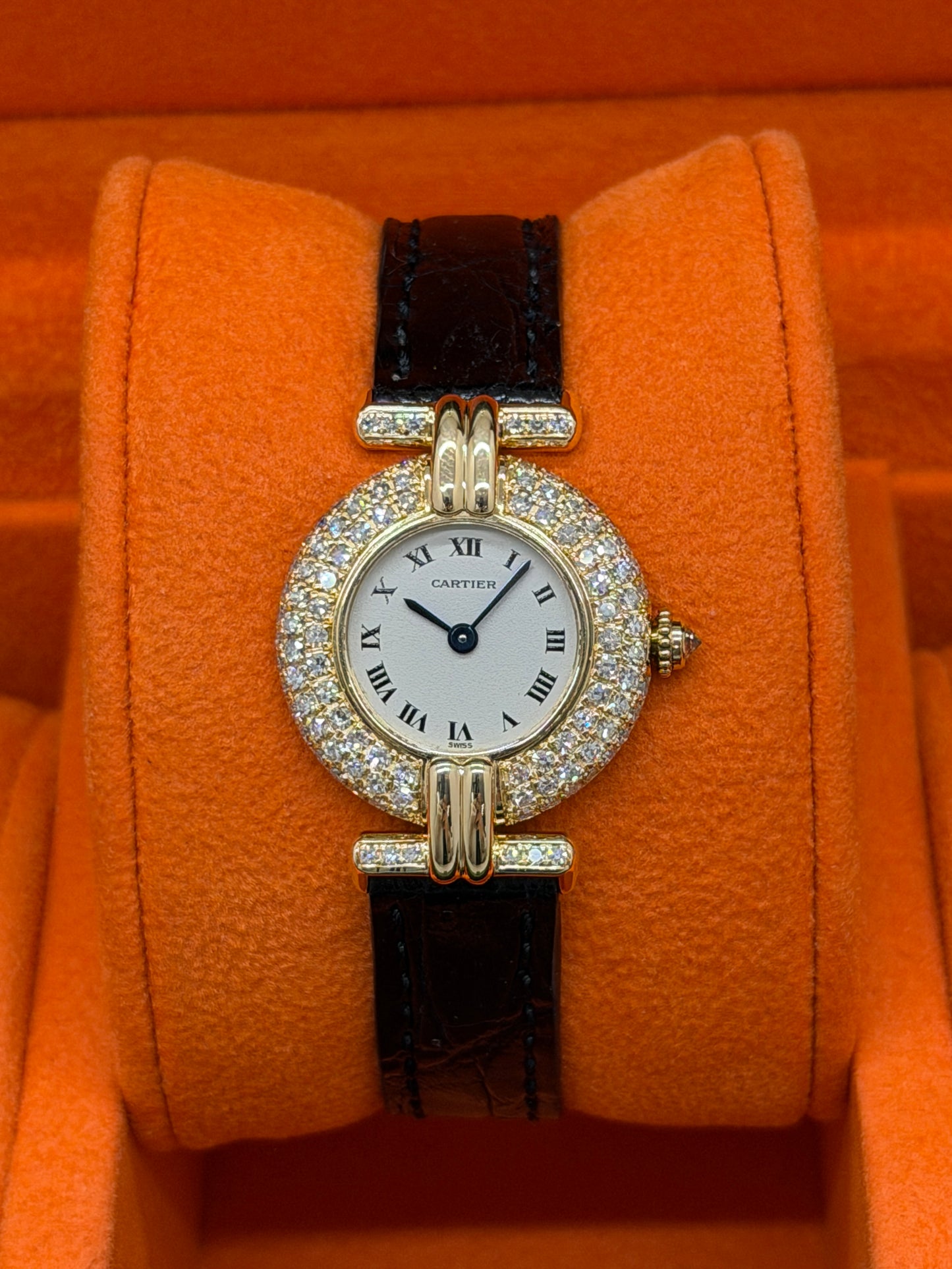 Cartier Colisee 25mm Ladies Quartz Watch Colisee - Yellow Gold & Diamonds Ref 1980