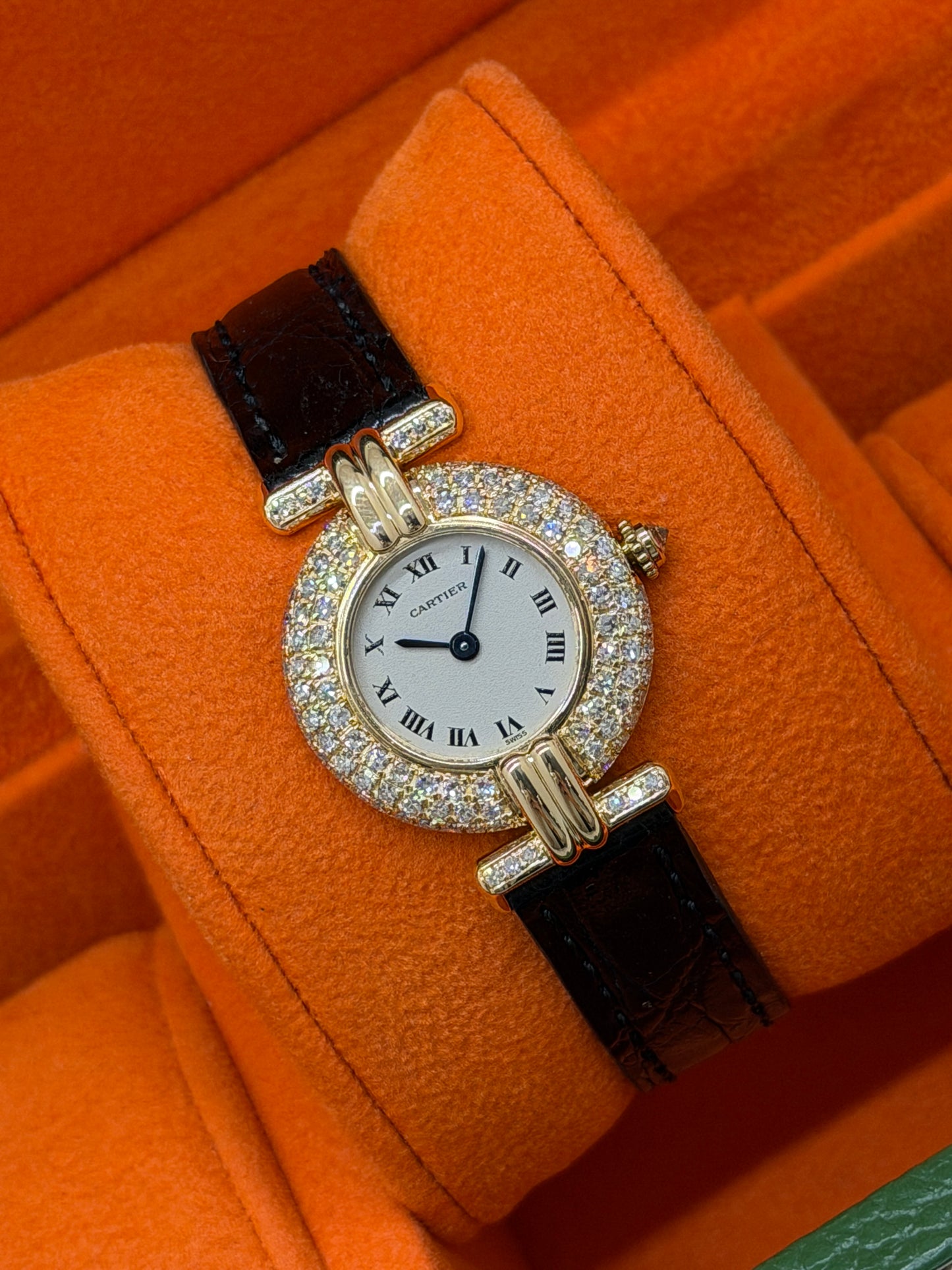 Cartier Colisee 25mm Ladies Quartz Watch Colisee - Yellow Gold & Diamonds Ref 1980