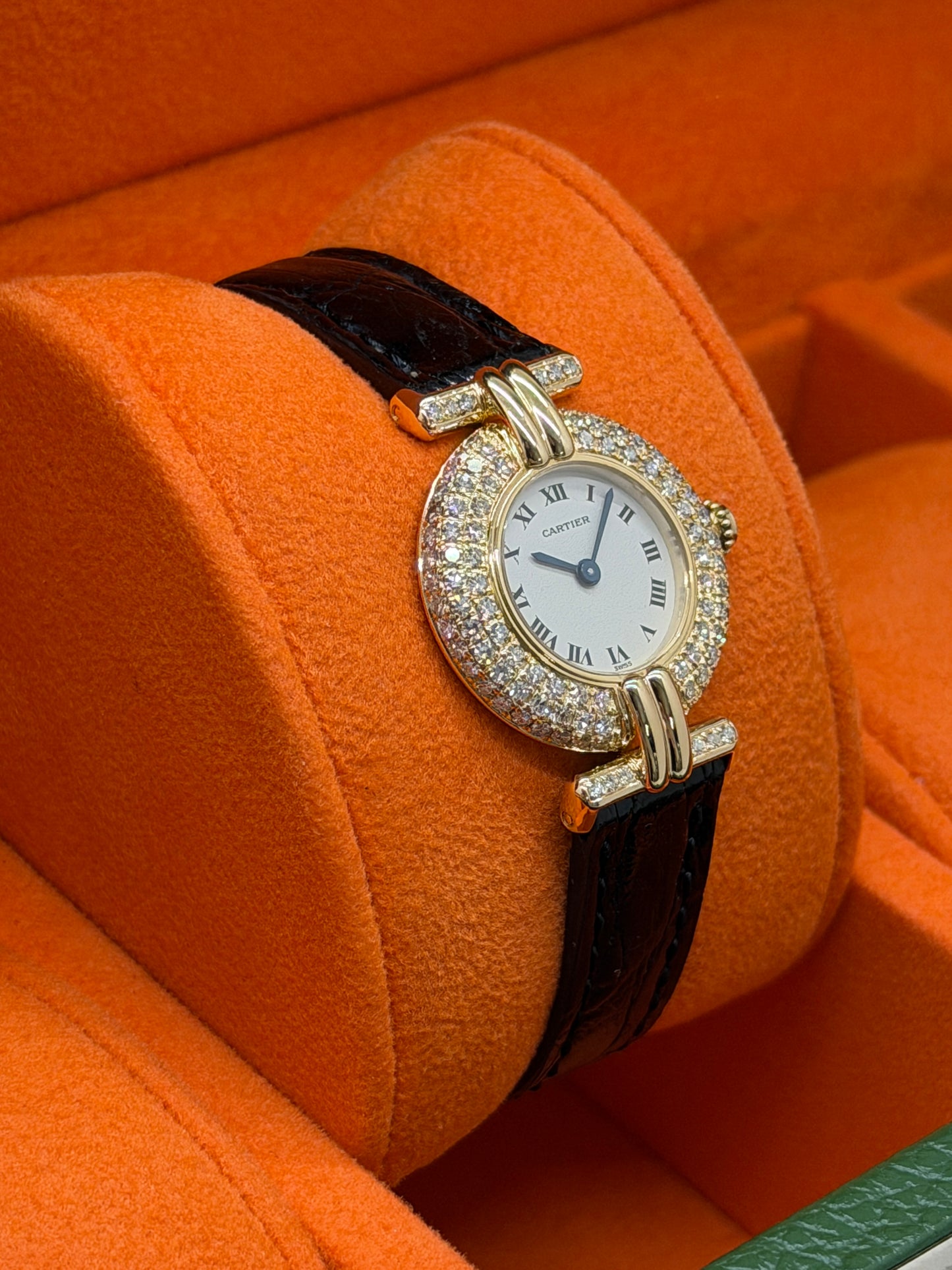 Cartier Colisee 25mm Ladies Quartz Watch Colisee - Yellow Gold & Diamonds Ref 1980