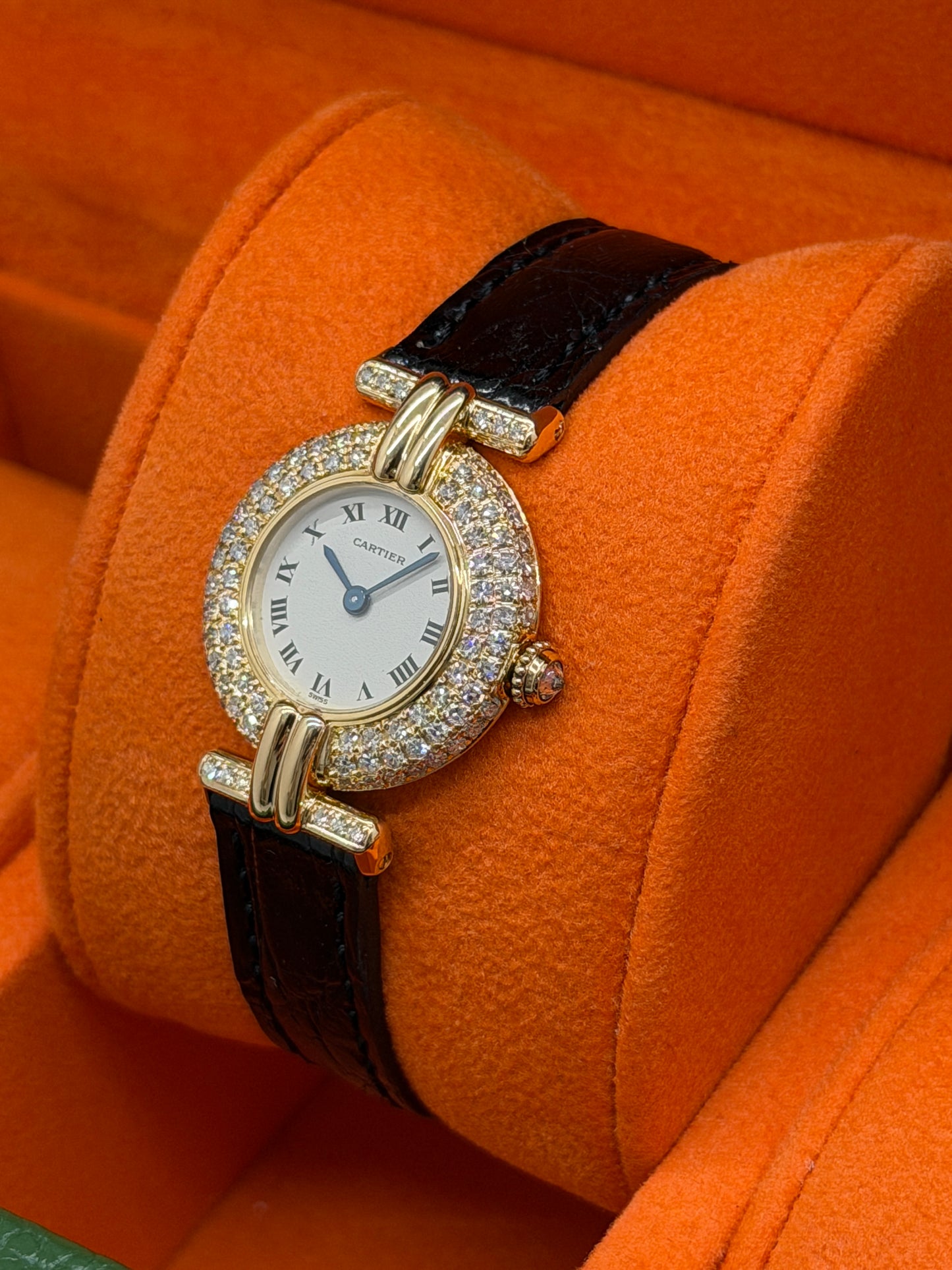 Cartier Colisee 25mm Ladies Quartz Watch Colisee - Yellow Gold & Diamonds Ref 1980
