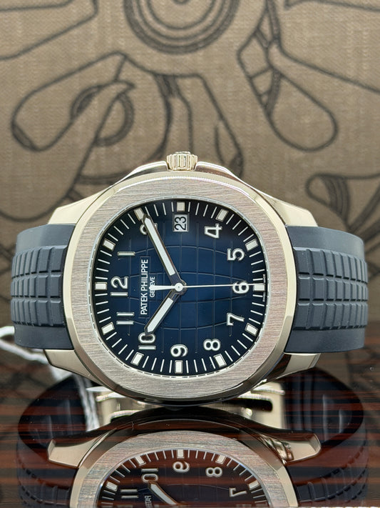 Patek Philippe Aquanaut White Gold - Blue Dial - Year 2017 Ref 5168G-001