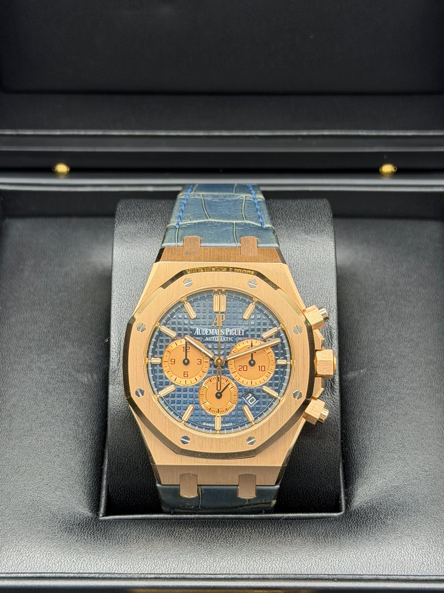 Audemars Piguet Royal Oak Chronograph 41mm - Rose Gold - Blue Dial Ref 26331OR.OO.D315CR.01