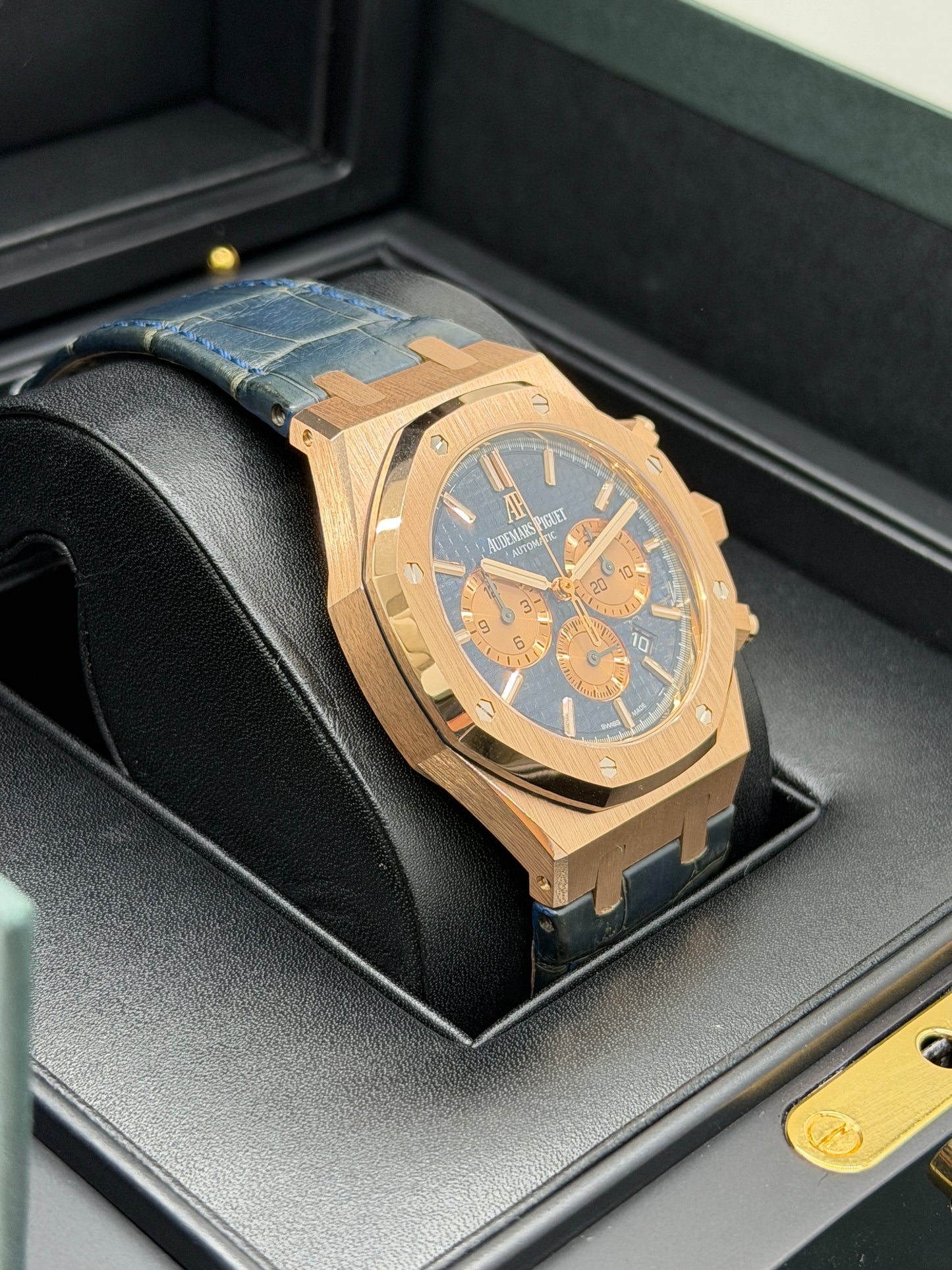 Audemars Piguet Royal Oak Chronograph 41mm - Rose Gold - Blue Dial Ref 26331OR.OO.D315CR.01