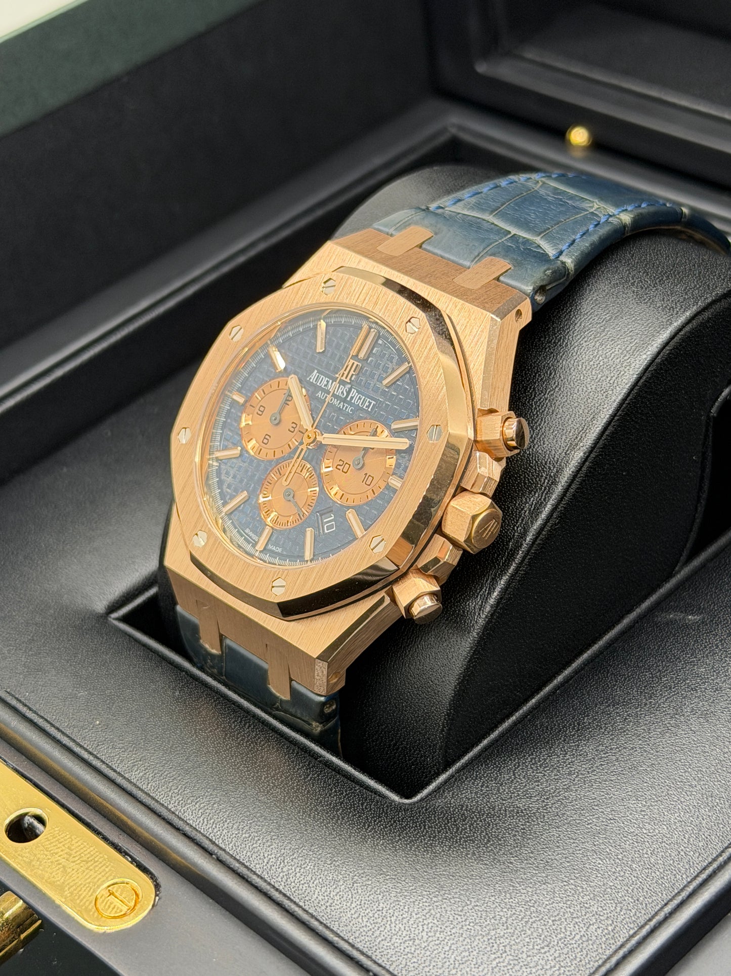 Audemars Piguet Royal Oak Chronograph 41mm - Rose Gold - Blue Dial Ref 26331OR.OO.D315CR.01