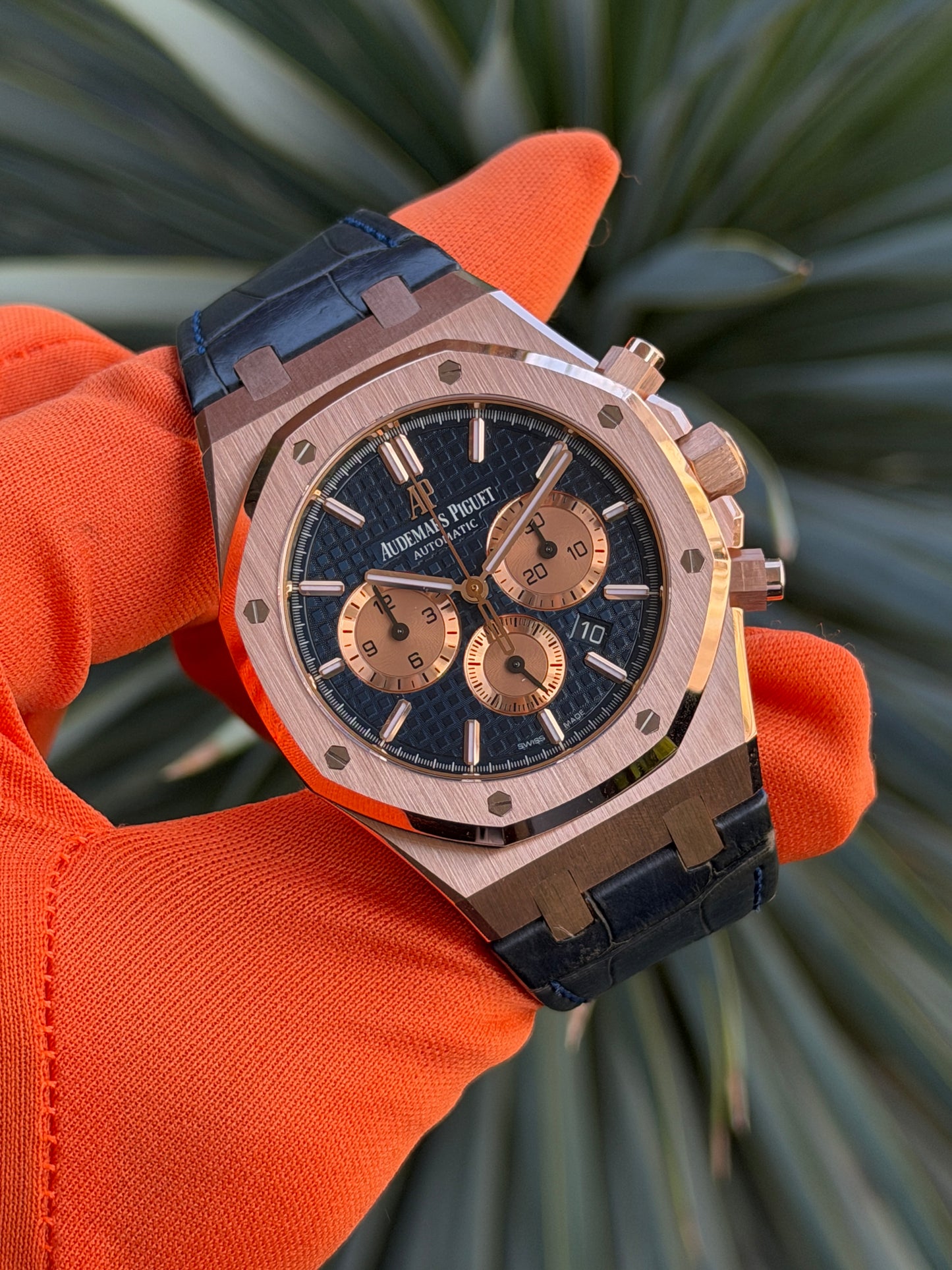 Audemars Piguet Royal Oak Chronograph 41mm - Rose Gold - Blue Dial Ref 26331OR.OO.D315CR.01