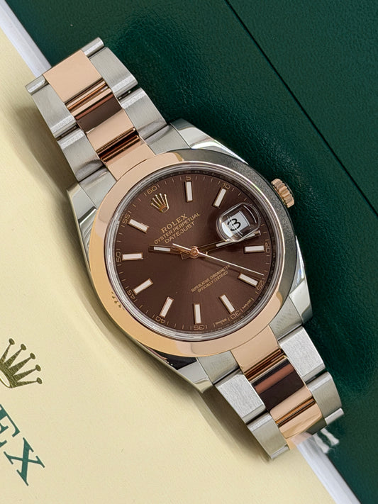 Rolex Datejust 41 Chocolate Dial - Like New - Year 2019 Ref 126301