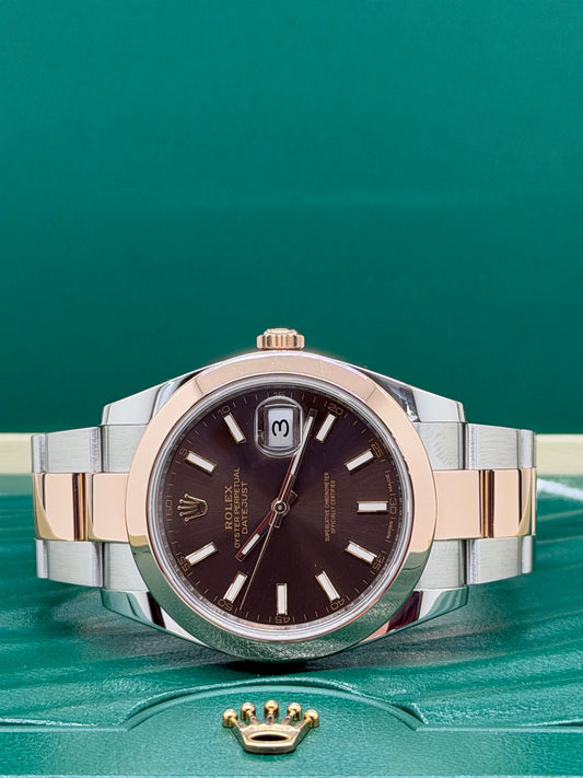 Rolex Datejust 41 Chocolate Dial - Like New - Year 2019 Ref 126301