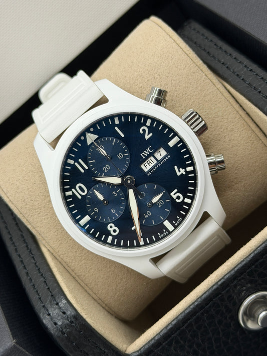 IWC Pilot Chronograph Pilot's Watch 41 Chronograph - White Ceramic - Petit Prince NEW 2026