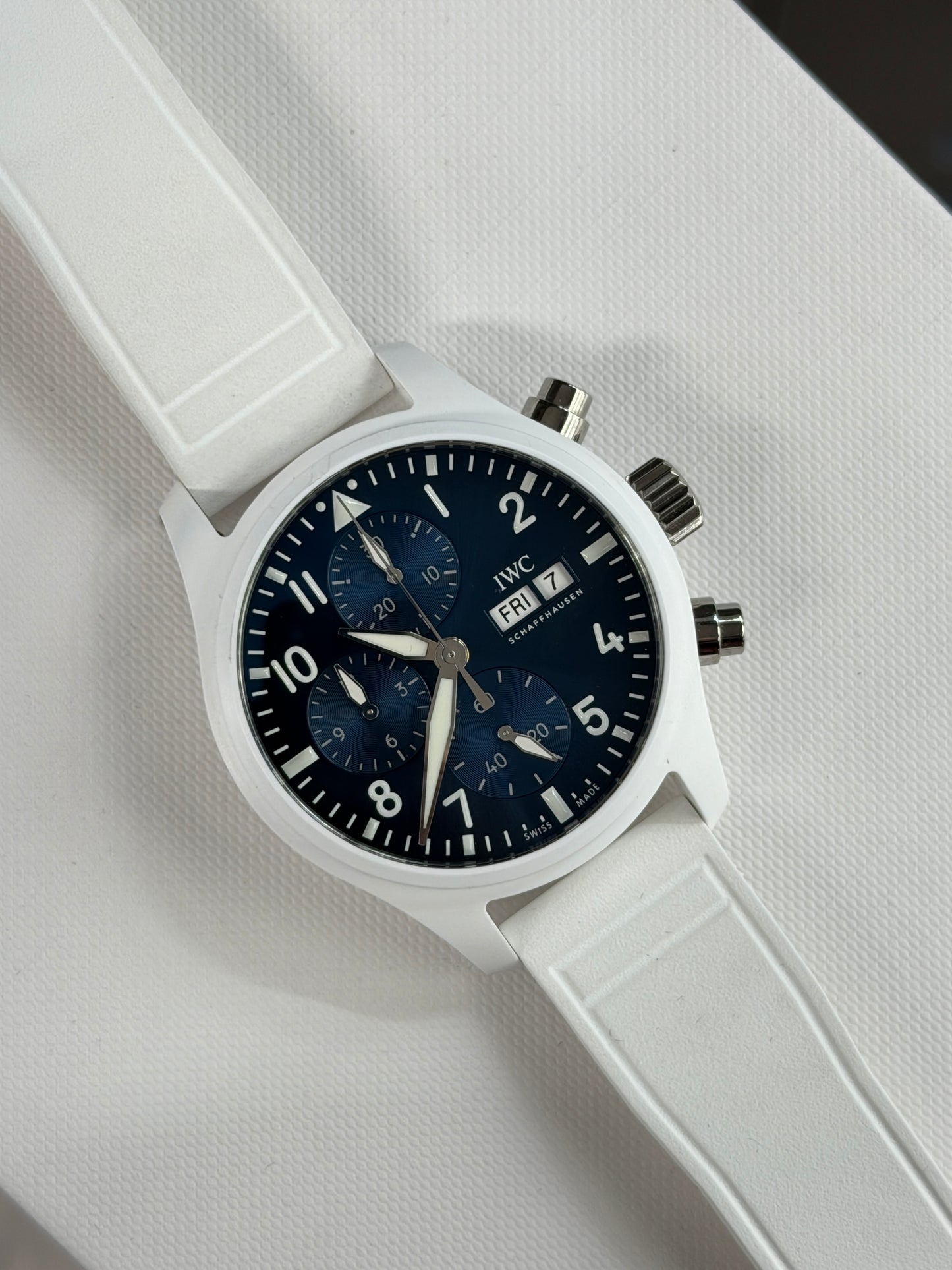 IWC Pilot Chronograph Pilot's Watch 41 Chronograph - White Ceramic - Petit Prince NEW 2026