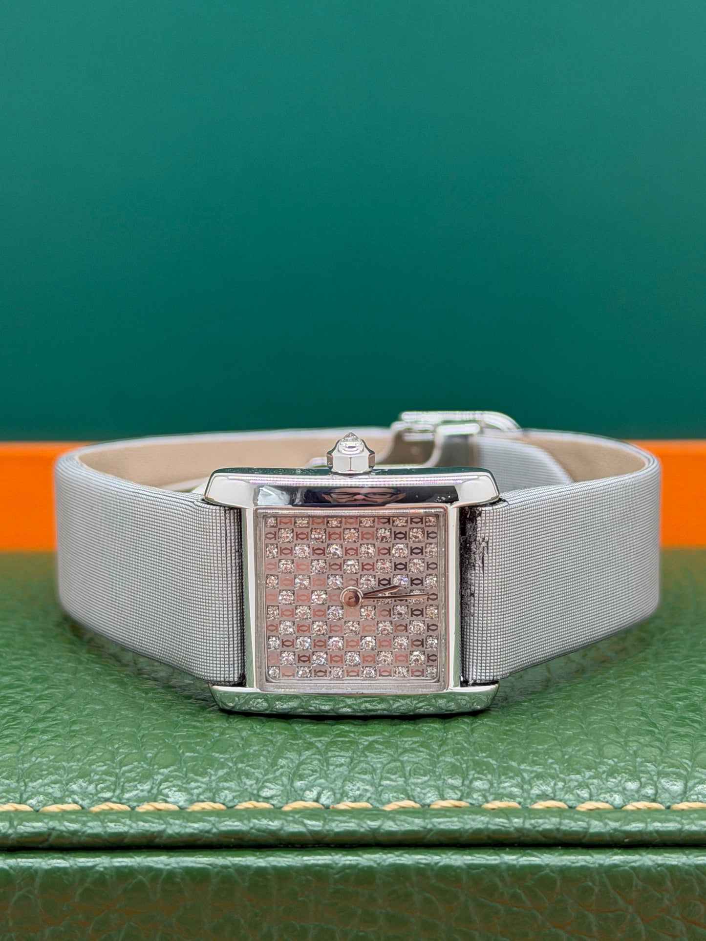 Cartier Tank Française Diamonds Dial - White Gold - Quartz Ref 2517 - WE102631