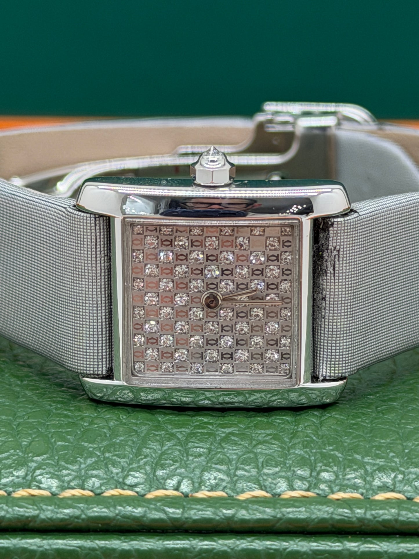 Cartier Tank Française Diamonds Dial - White Gold - Quartz Ref 2517 - WE102631
