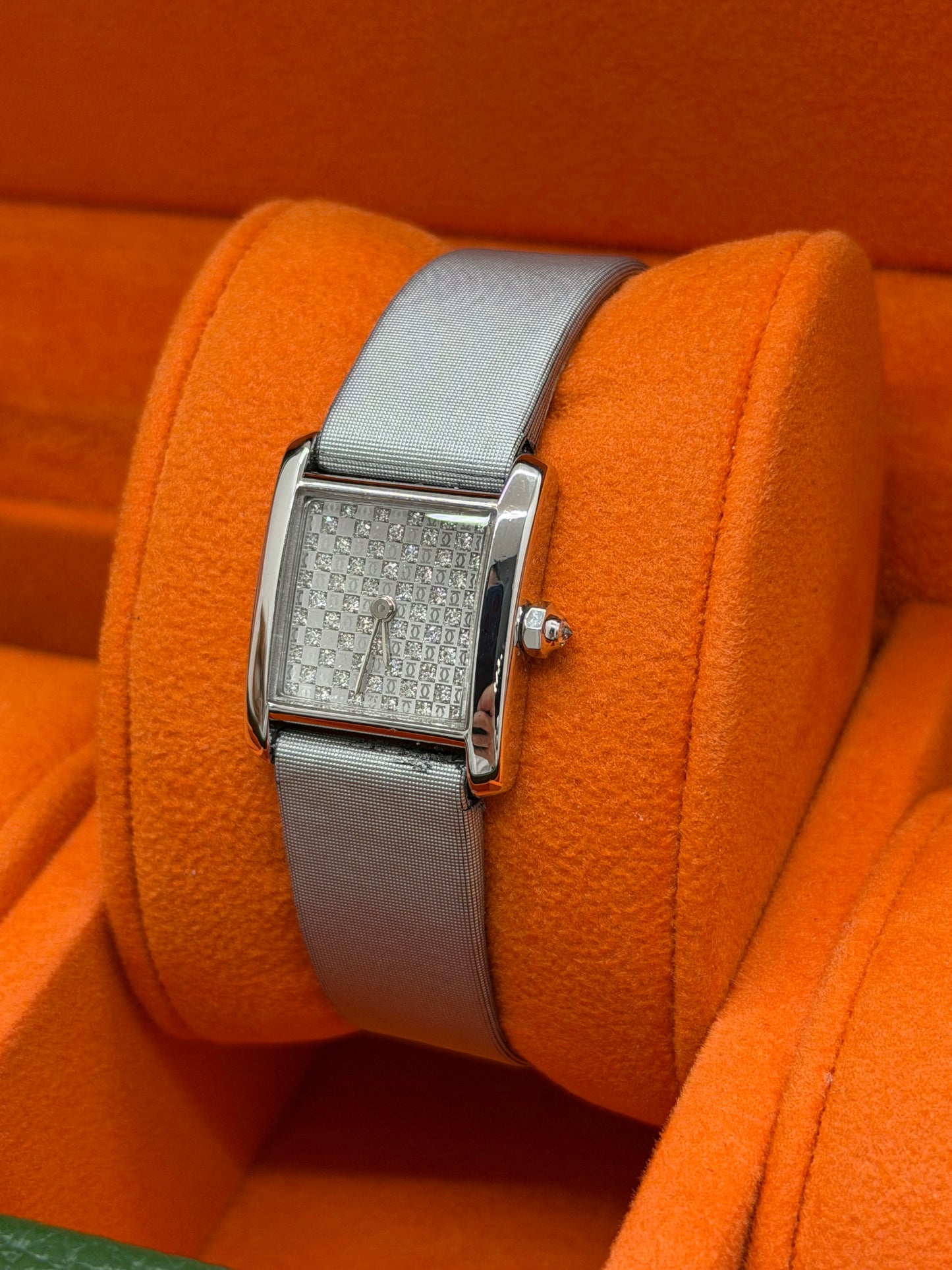 Cartier Tank Française Diamonds Dial - White Gold - Quartz Ref 2517 - WE102631