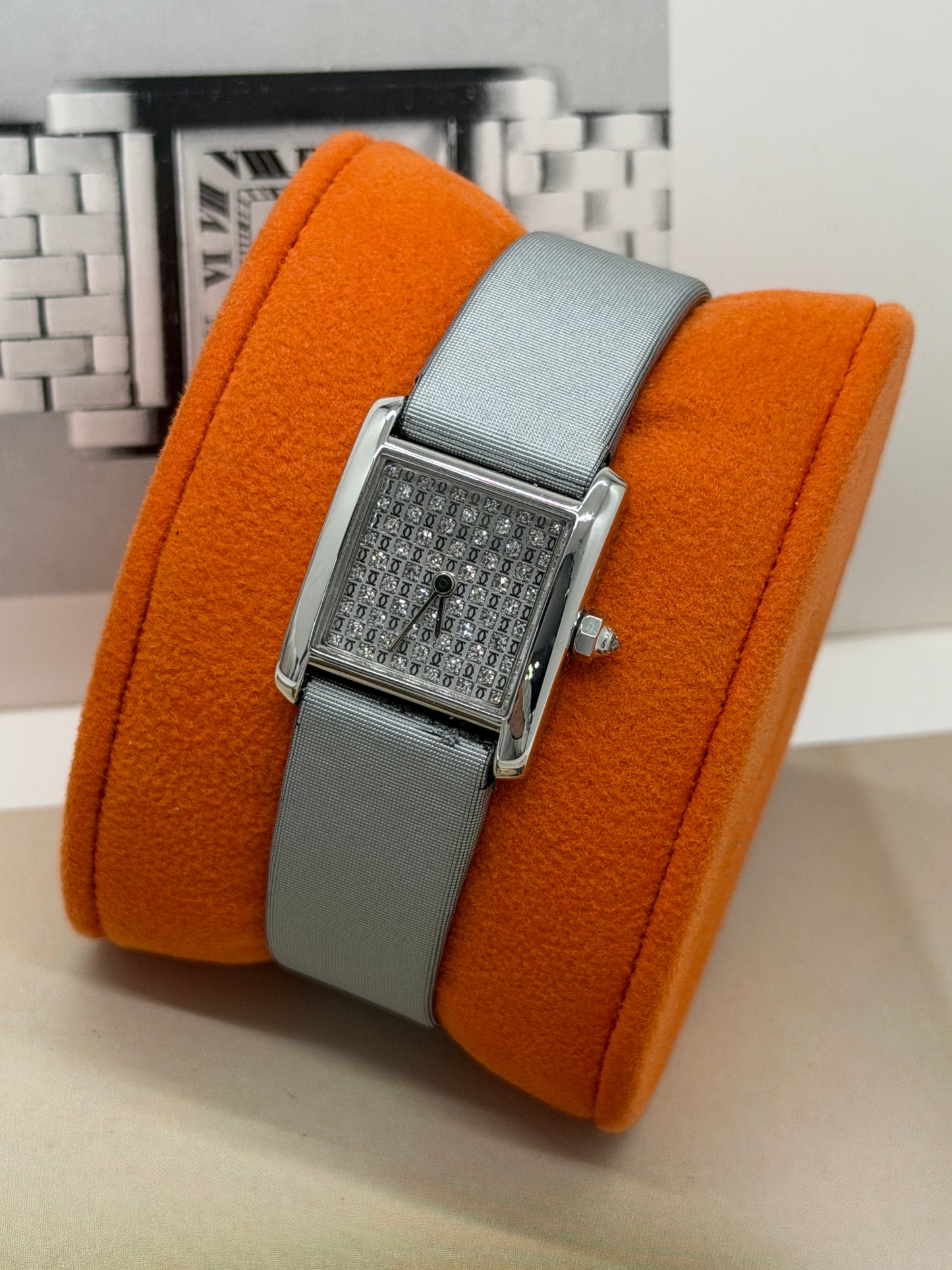Cartier Tank Française Diamonds Dial - White Gold - Quartz Ref 2517 - WE102631