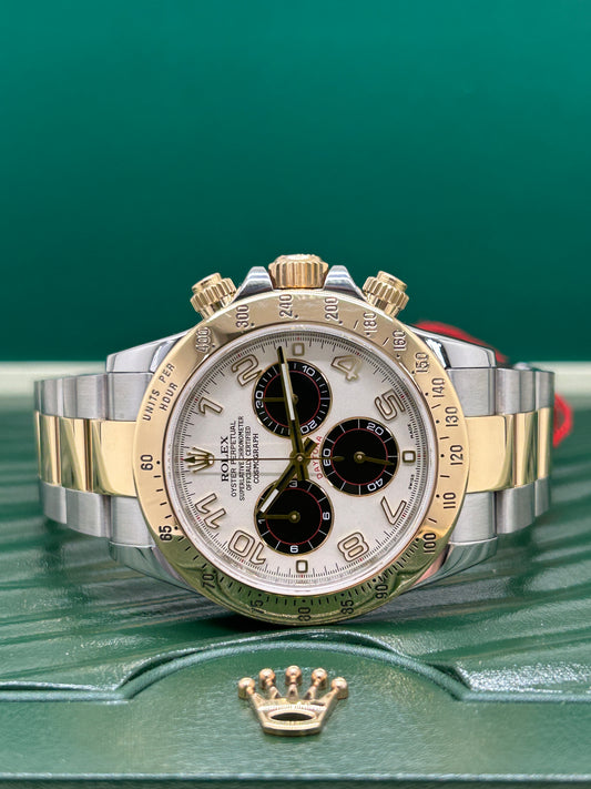 Rolex Daytona Racing Panda Dial - 18Kt Yellow Gold & Steel - Ref 116523 - Year 2011
