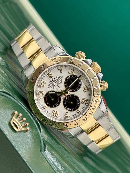 Rolex Daytona Racing Panda Dial - 18Kt Yellow Gold & Steel - Ref 116523 - Year 2011