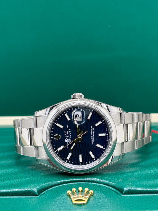 Rolex Datejust 36 - Blue Dial Motif Dial - Ref 126200 - Unworn 2023