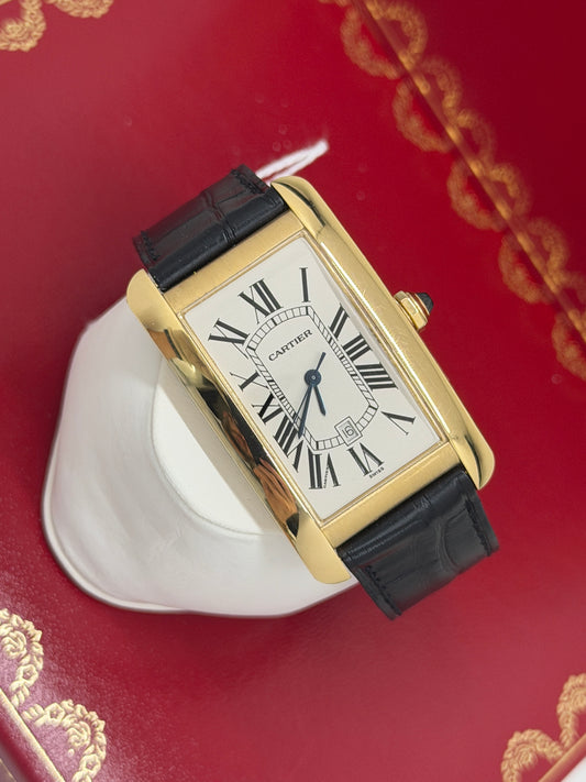 Cartier Tank Américaine Large Automatic - Yellow Gold Ref 1740 - Year 2000