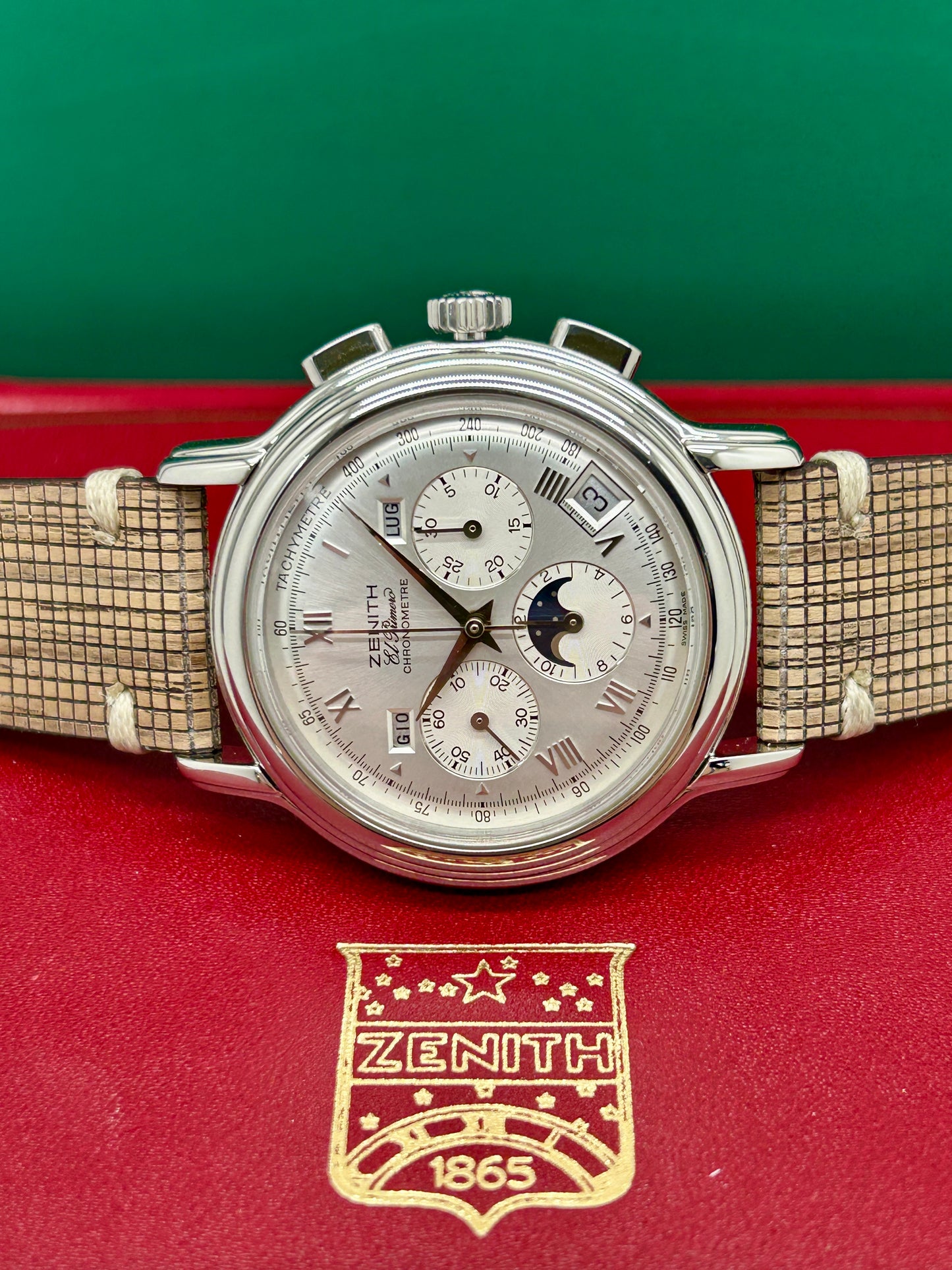 Zenith El Primero Chronomaster Moonphase - Silver Dial - Ref 01.0240.410 - Year 2001