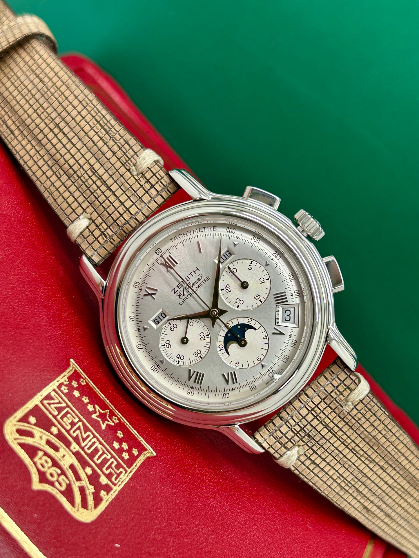 Zenith El Primero Chronomaster Moonphase - Silver Dial - Ref 01.0240.410 - Year 2001