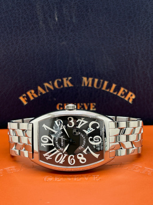 Franck Muller Casablanca Automatic - Black Dial - Steel Bracelet  and original buckle - Ref 6850