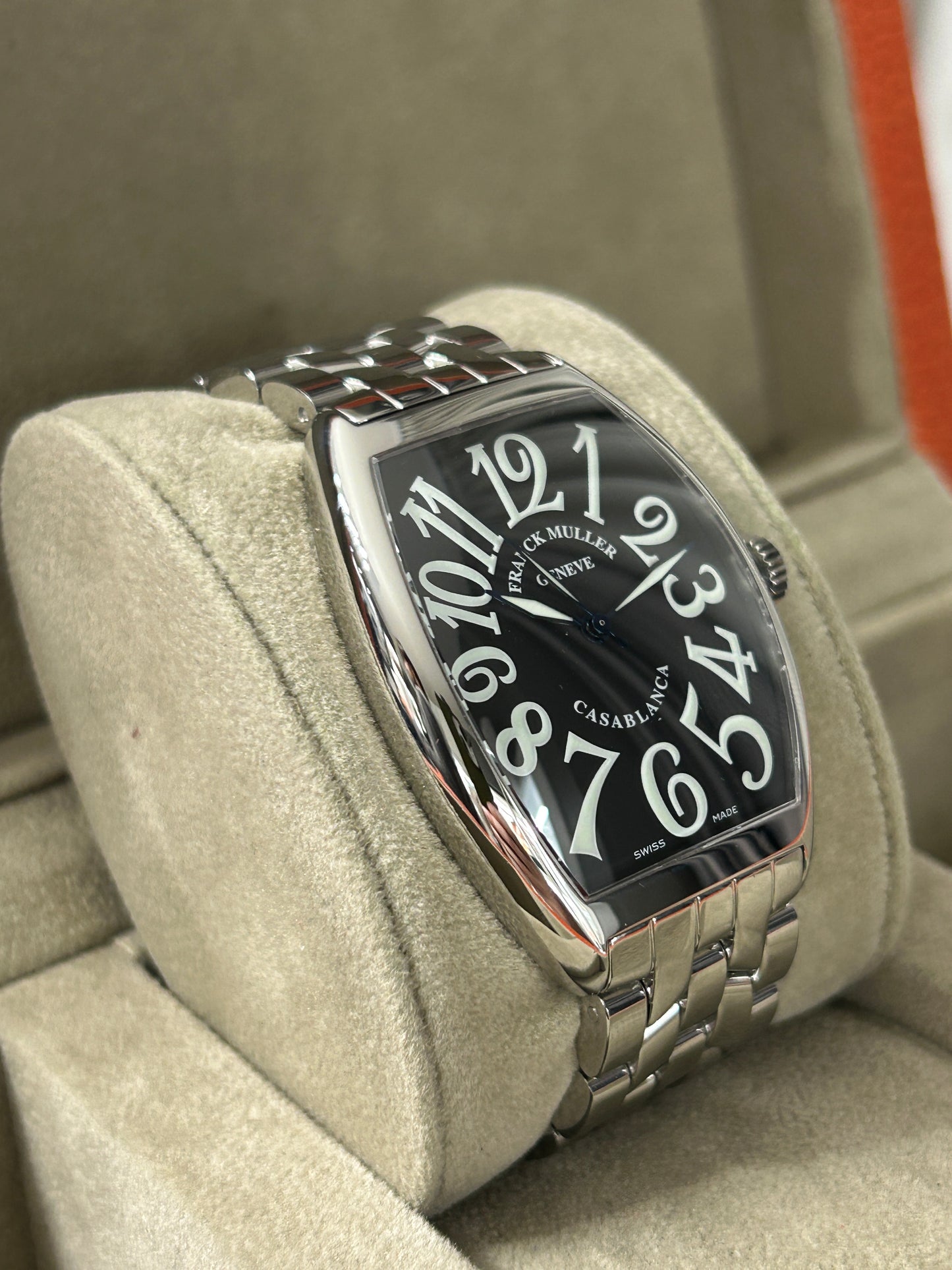 Franck Muller Casablanca Automatic - Black Dial - Steel Bracelet  and original buckle - Ref 6850