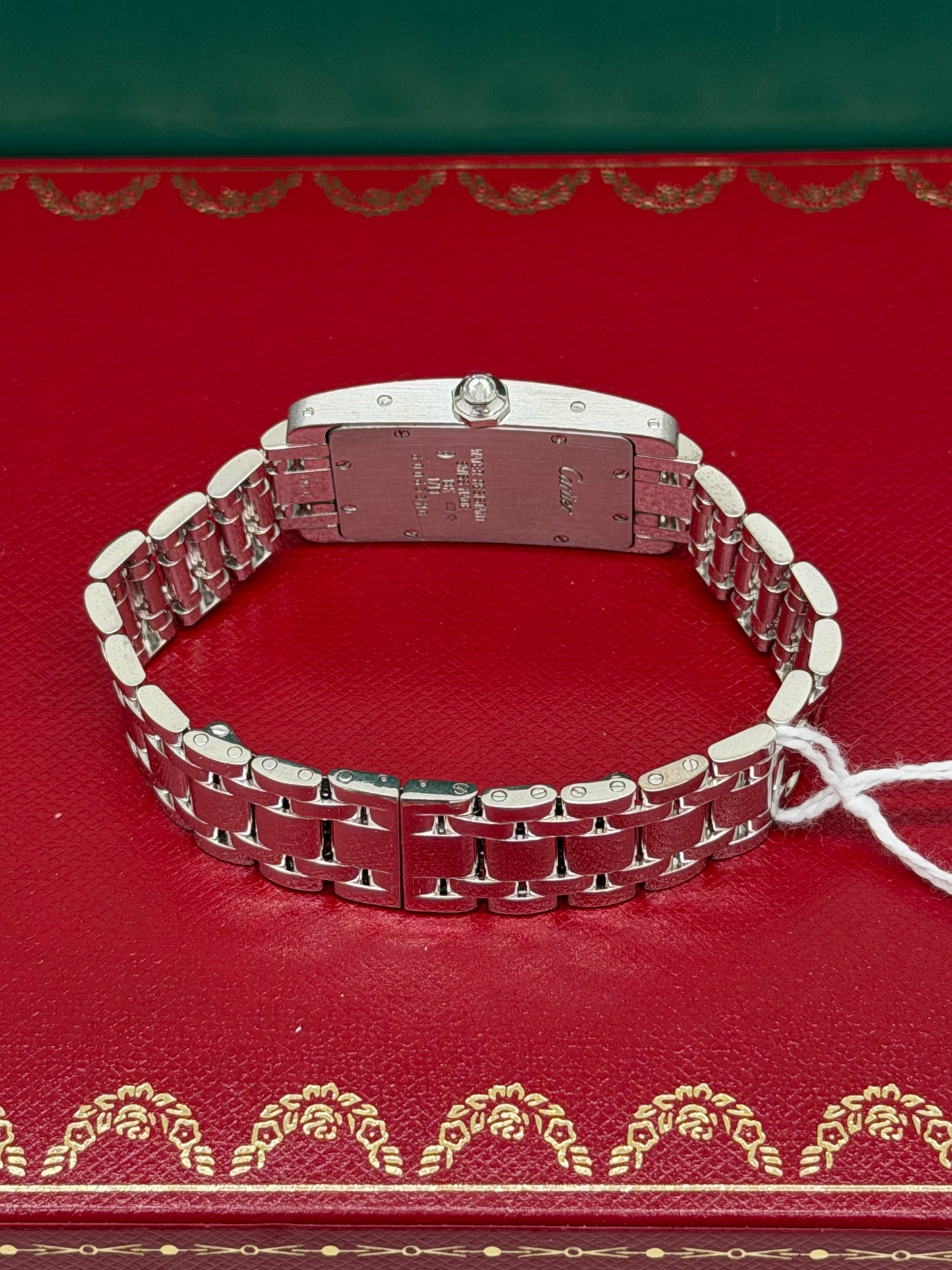 Cartier Tank Américaine Ladies - Ref 1713 - 18Kt White Gold & Factory Diamonds - Year 2000