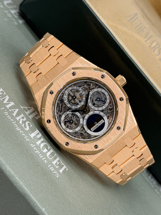 Audemars Piguet Royal Oak Perpetual Calendar Skeleton Perpetual 39mm - Rose Gold Quantieme Perpetual - Year 2009 - Ref 25829OR.OO.0944OR.01