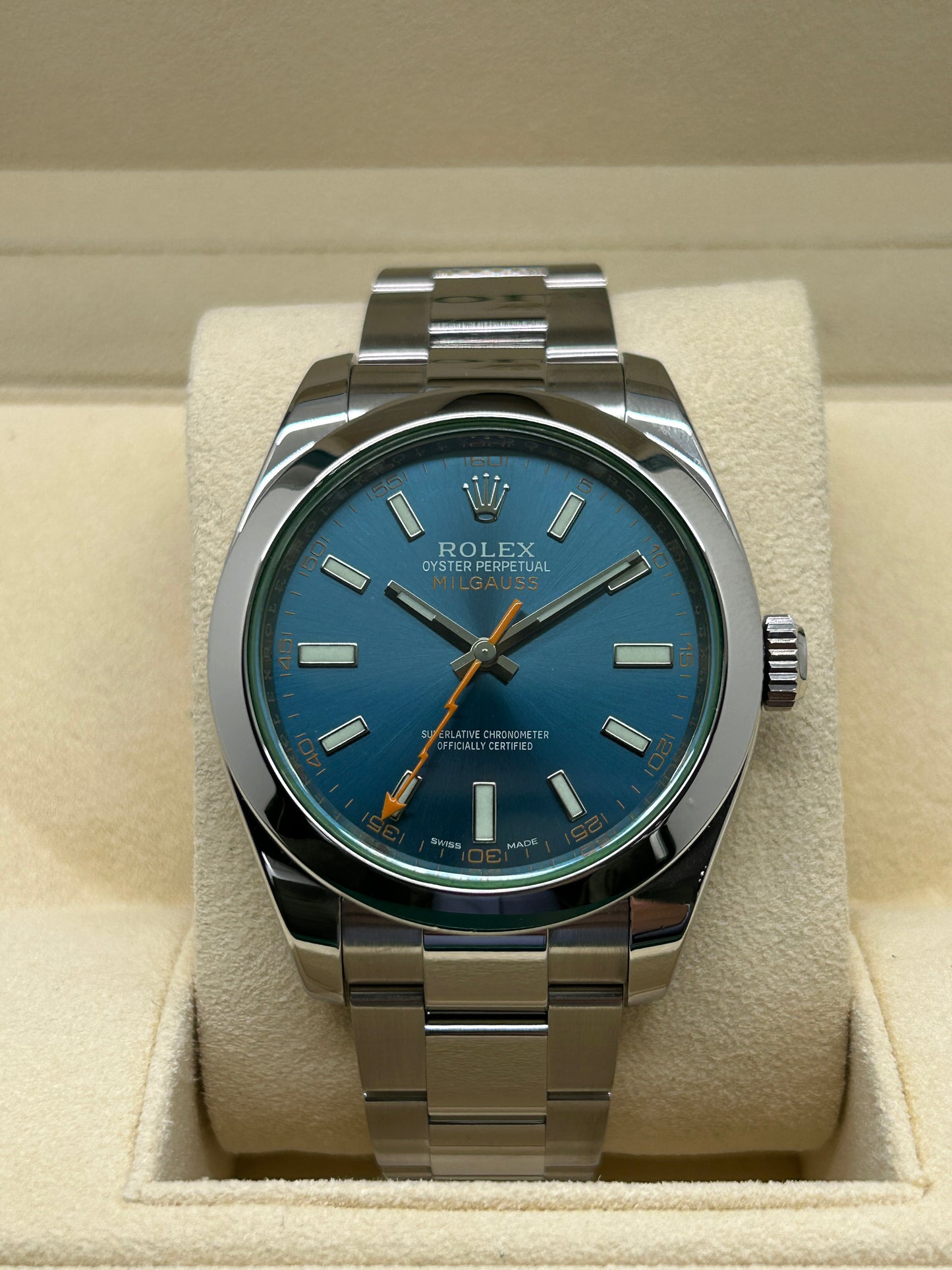 Rolex Milgauss Blue Dial - Ref 116400GV - Year 2020