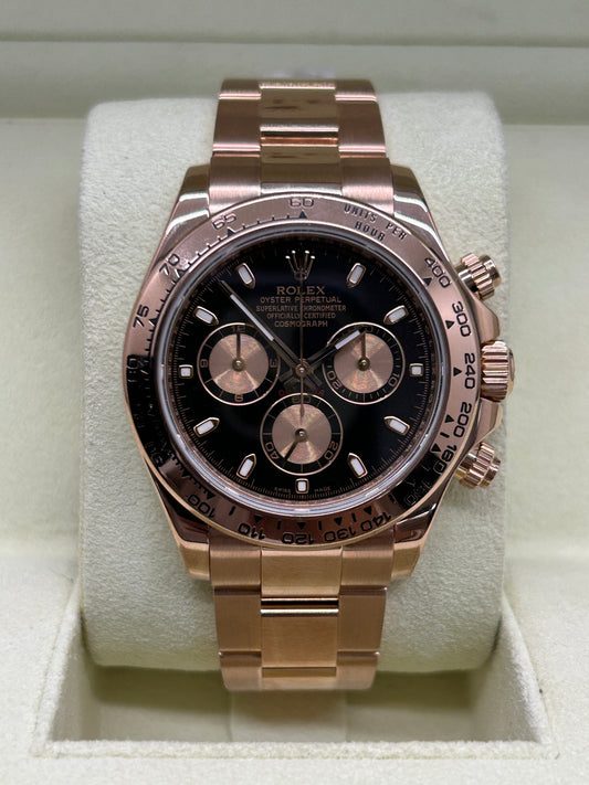 Rolex Daytona Everose - Black Dial - 18Kt Rose Gold - Ref 116505 - Year 2013