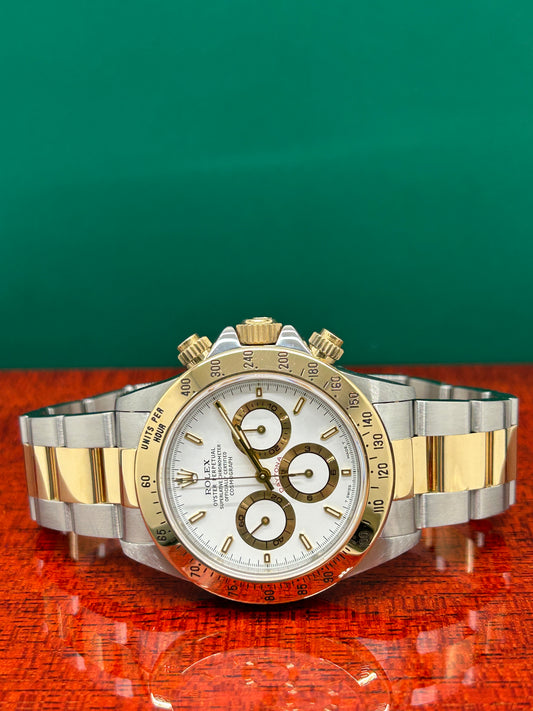 Rolex Daytona - 18Kt Yellow Gold - White Dial - El Primero - Ref 16523 - Year 1998