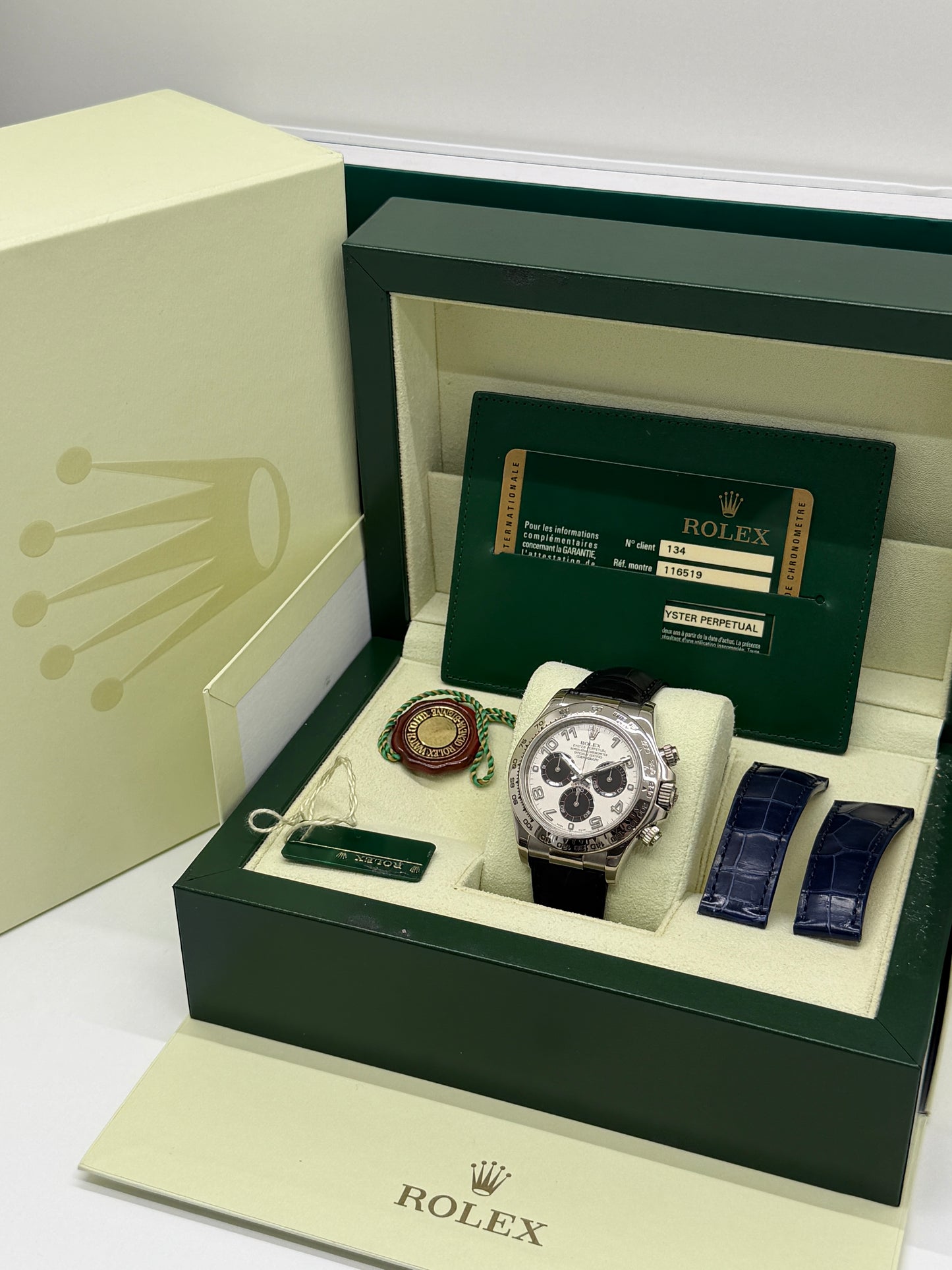 Rolex Daytona White Gold - Panda Racing Dial - Year 2015 Ref. 116519