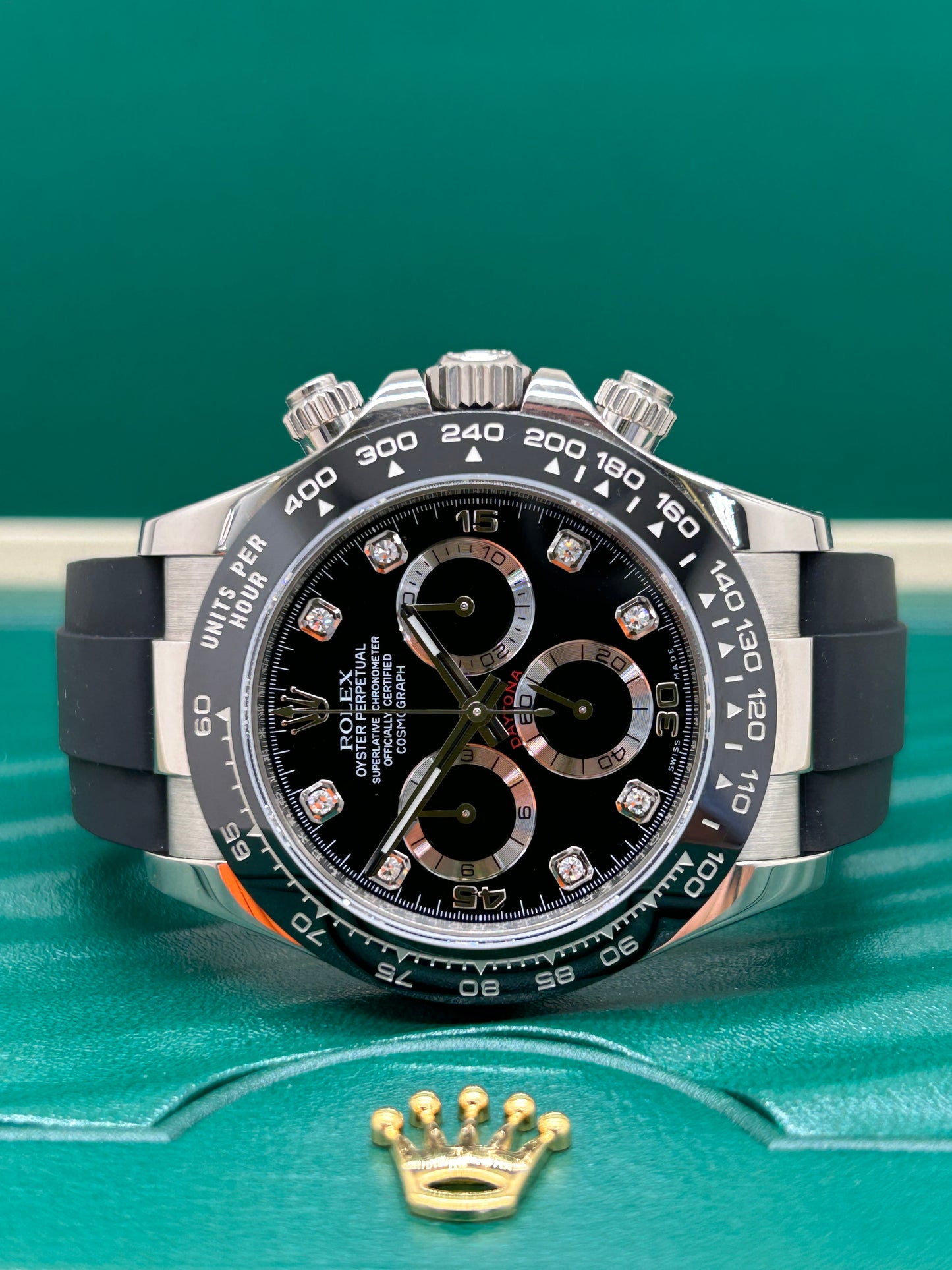 Rolex Daytona - 18Kt White Gold & Diamonds - Ref 116519LN - Rolex Service 2025