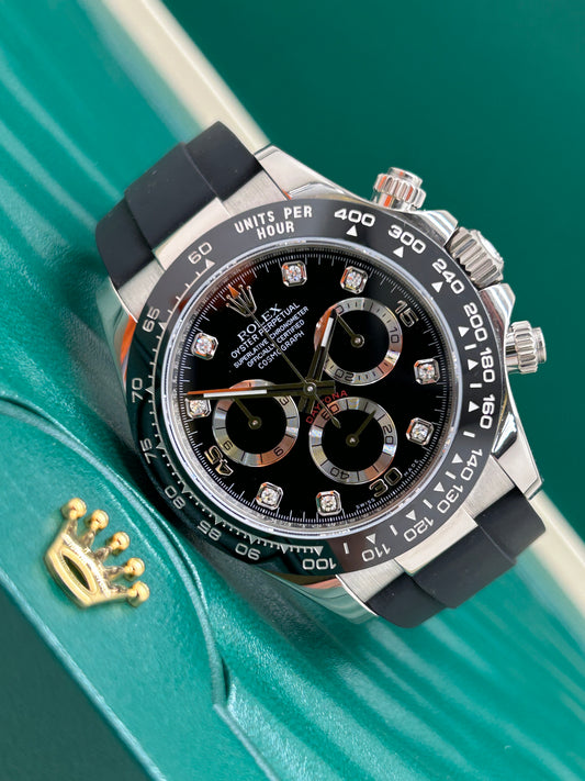 Rolex Daytona - 18Kt White Gold & Diamonds - Ref 116500LN - Rolex Service 2025