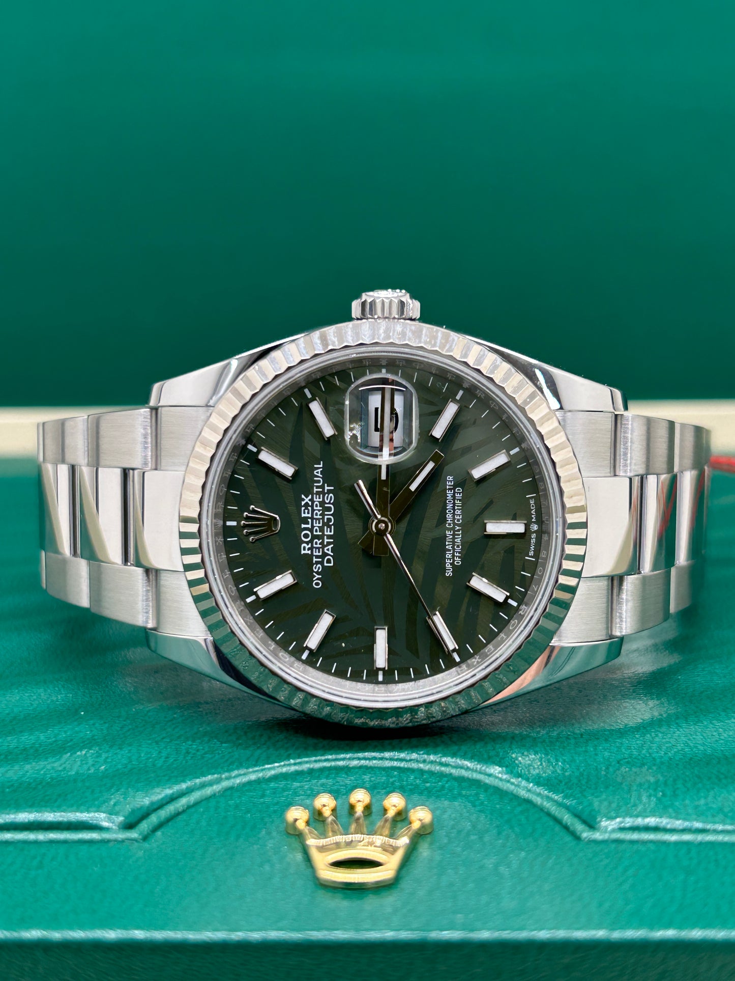 Rolex Datejust 36 - Palm Dial - Ref 126234 - Year 2023