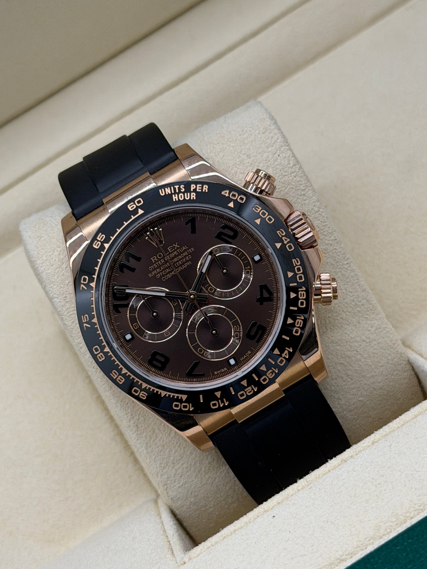 Rolex Daytona Ref.116515LN - Choco Dial Arabic Numbers - Double Strap - Y.2015 (Service Rolex 2026)