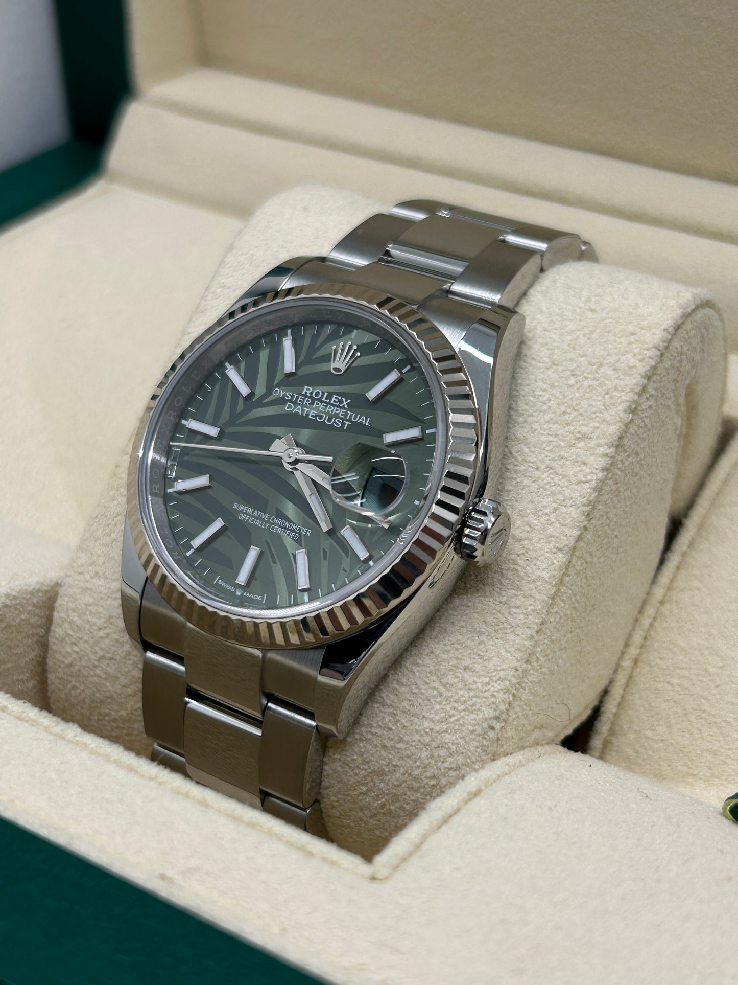 Rolex Datejust 36 - Palm Dial - Ref 126234 - Year 2023