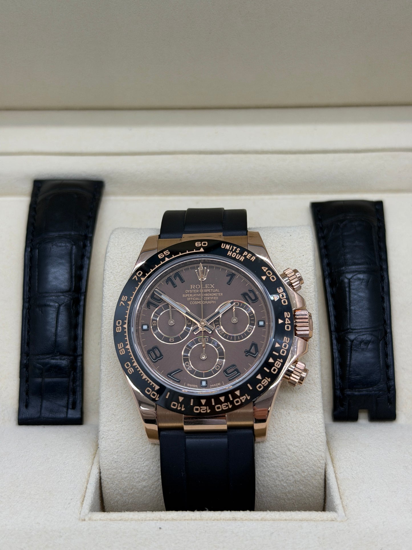 Rolex Daytona Ref.116515LN - Choco Dial Arabic Numbers - Double Strap - Y.2015 (Service Rolex 2026)