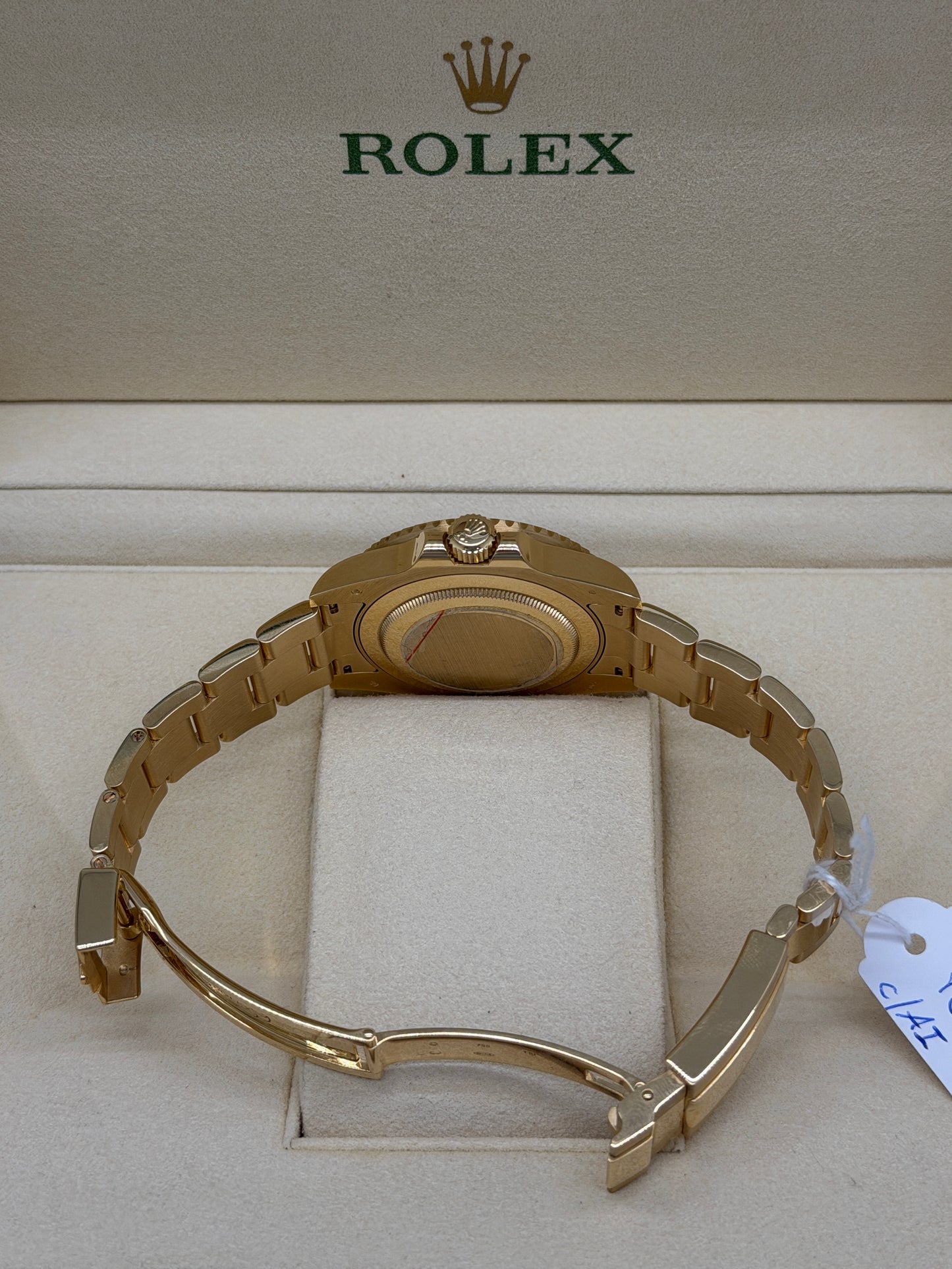 Rolex GMT-Master II - 18Kt Yellow Gold- Green Dial - Ref 116718LN - Year 2018