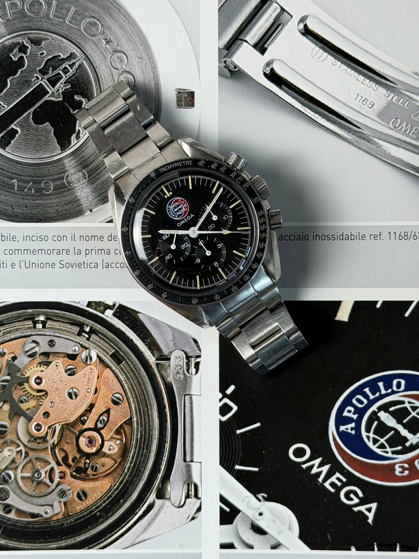 Omega Speedmaster Professional Moonwatch Apollo - Soyuz - Limited Edition Ita 500pz Ref. ST145.022 - Year 1976 - Omega Extract From The Archives