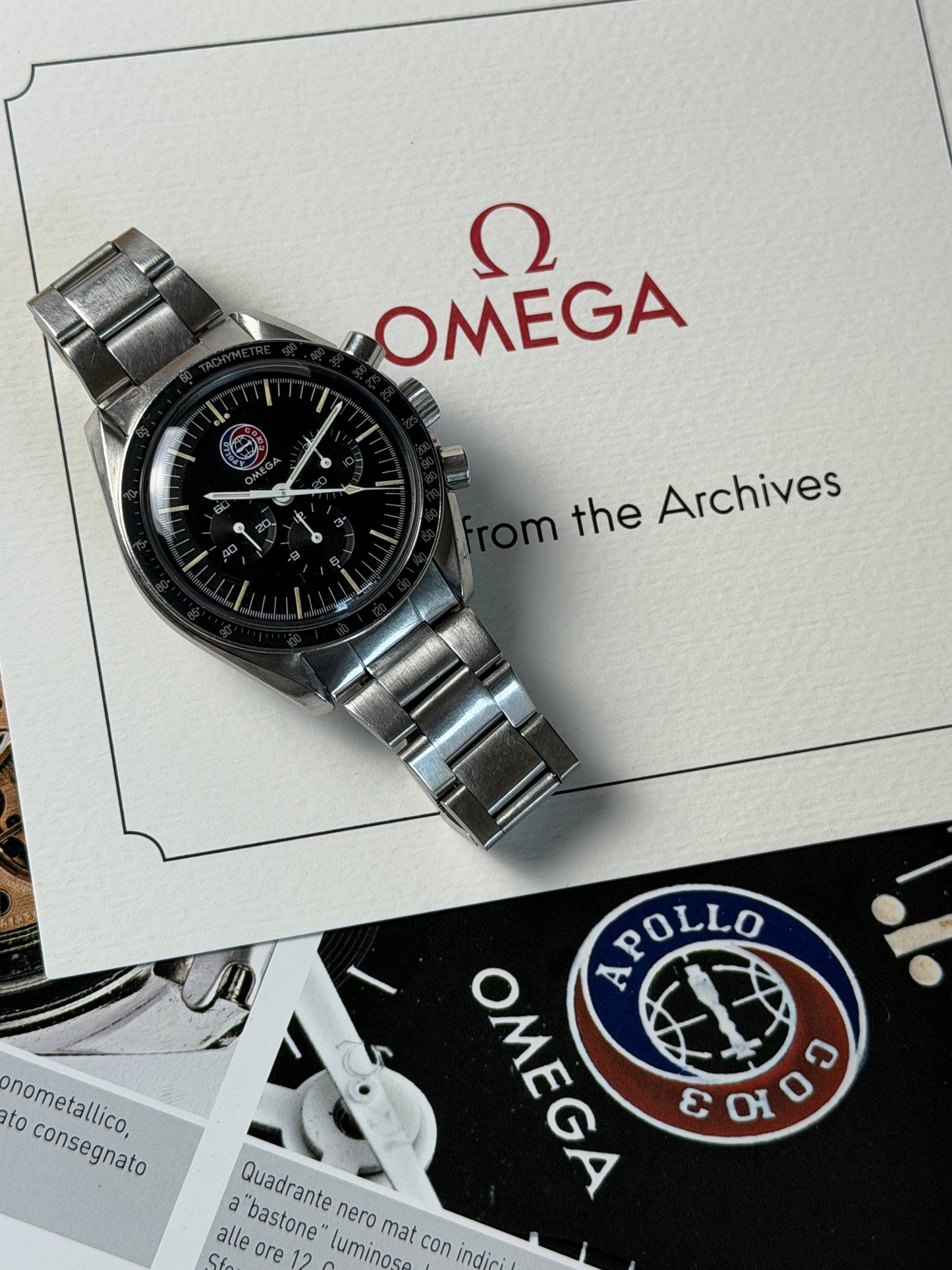 Omega Speedmaster Professional Moonwatch Apollo - Soyuz - Limited Edition Ita 500pz Ref. ST145.022 - Year 1976 - Omega Extract From The Archives