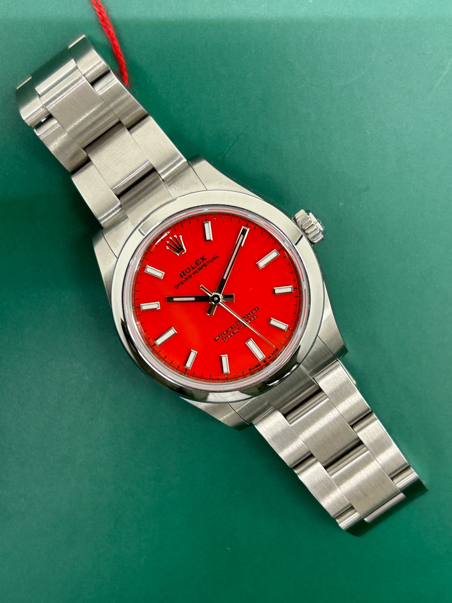 Rolex Oyster Perpetual 31 - Coral Red Dial - Ref 277200 - New 2022