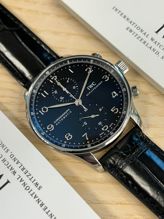 IWC Portuguese Chronograph - Black Dial - Ref IW371438 - Year 2007