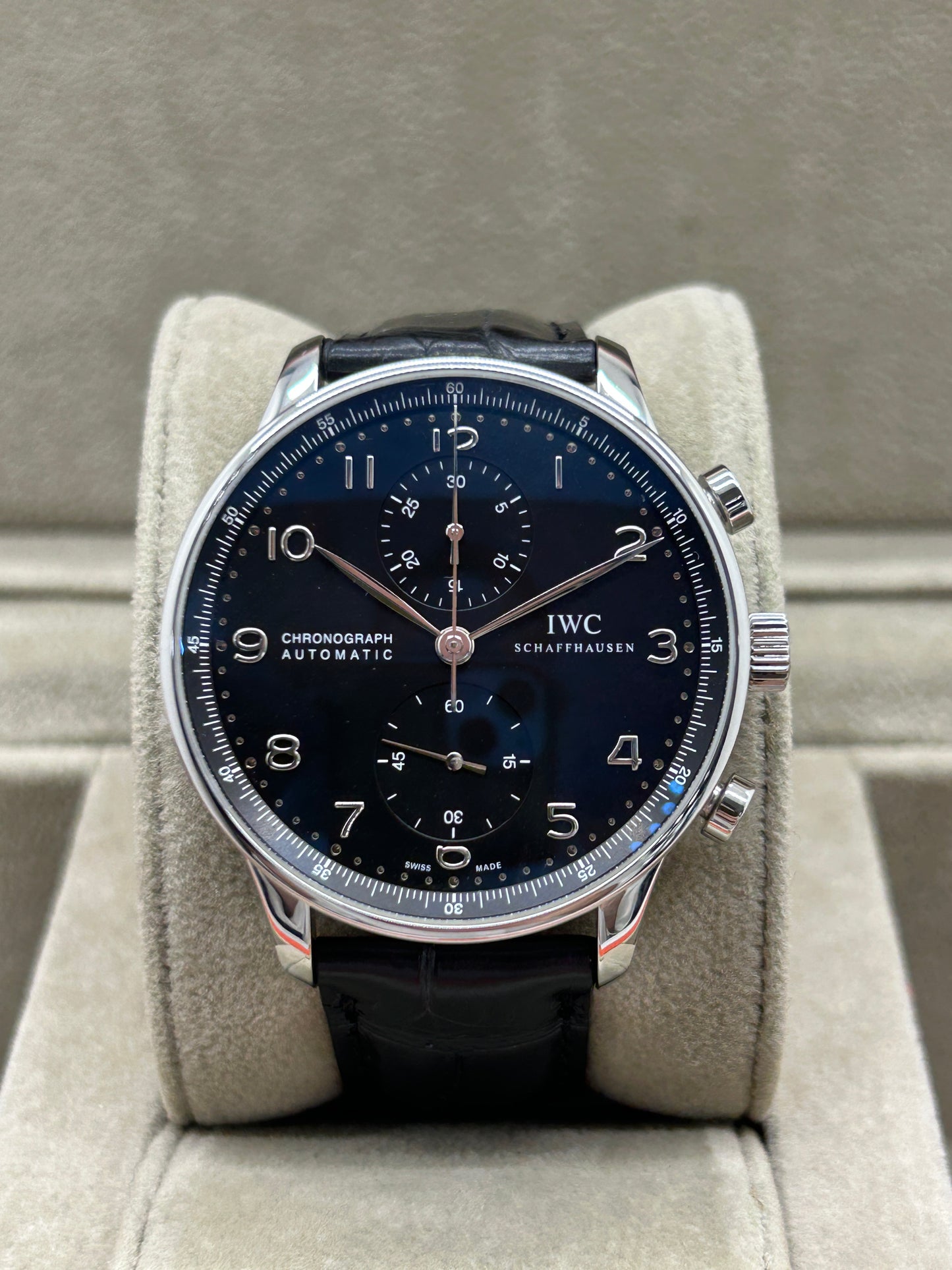 IWC Portuguese Chronograph - Black Dial - Ref IW371438 - Year 2007