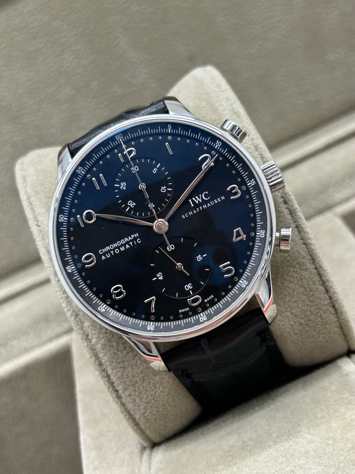 IWC Portuguese Chronograph - Black Dial - Ref IW371438 - Year 2007